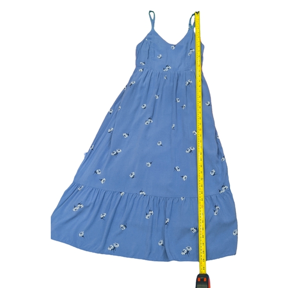 Old Navy Cornflower Blue Floral Cami Dress Tea/Maxi Length Size XS - Picture 6 of 10
